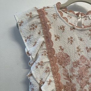 MINE Embroidered Flowers Blouse
